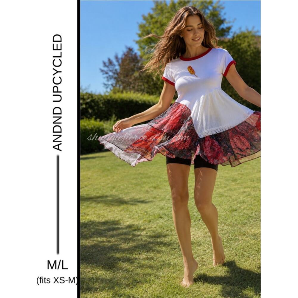 ✨ Shuggie Fierce One-of-a-Kind Hot Dog on a Stick Upcycled Babydoll XS-M NWT ✨